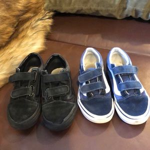 2 pairs of little boys vans, size 13!